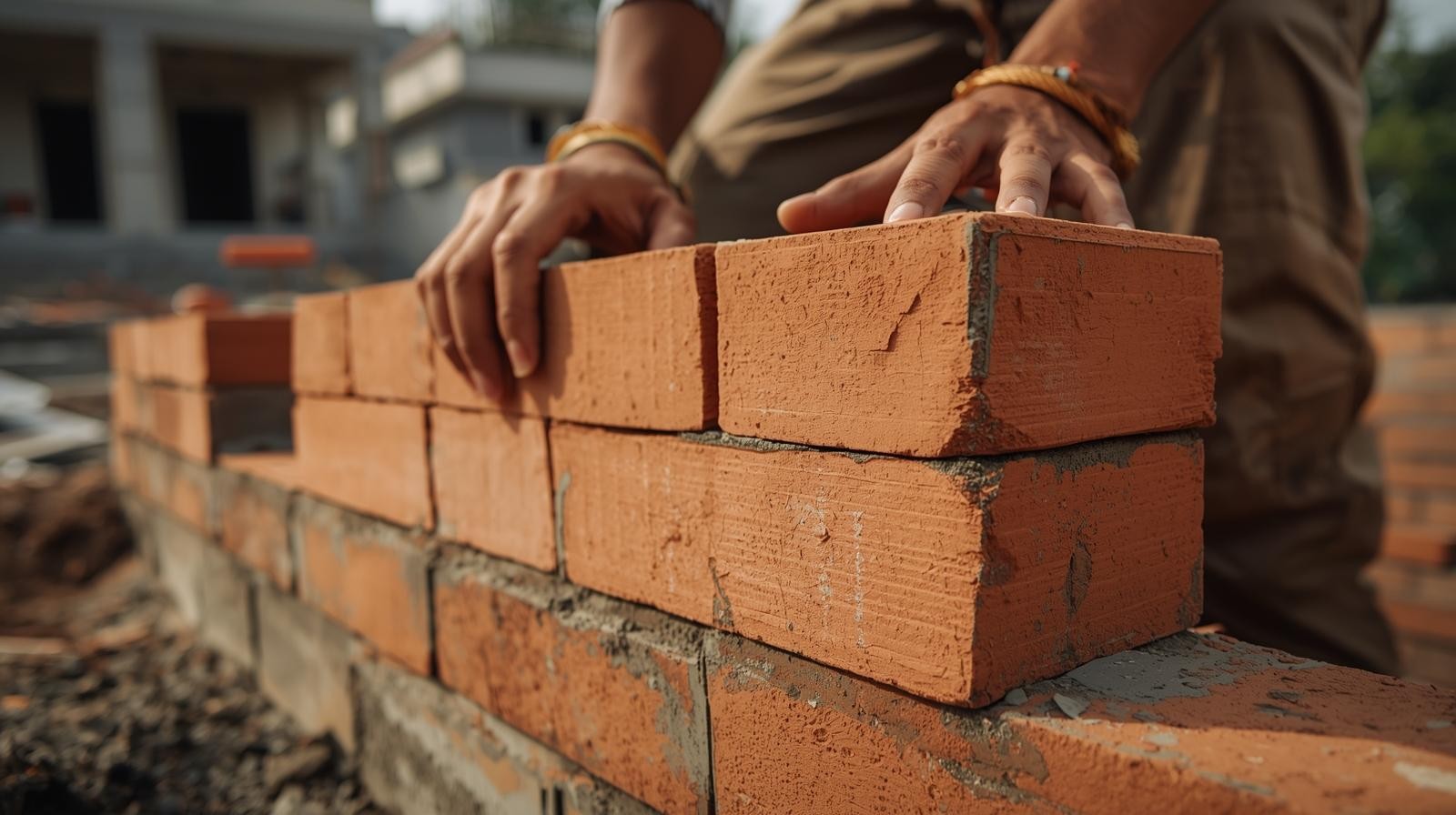 Uniform size wirecut clay bricks
